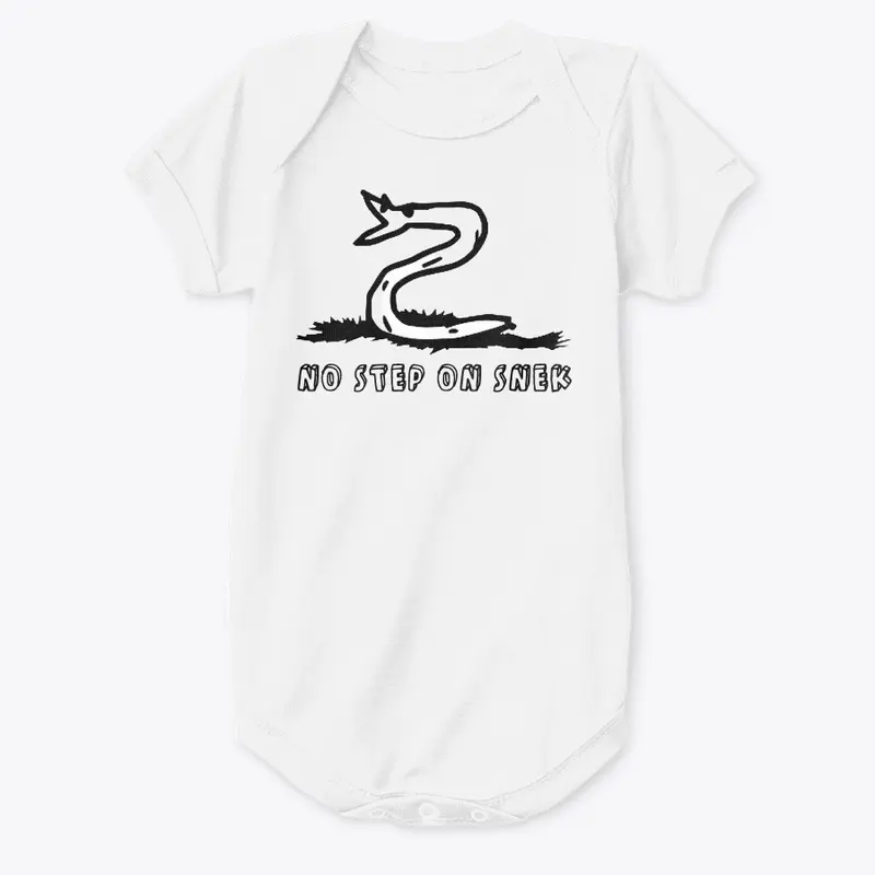 No Step on Snek Baby Onesie - All White